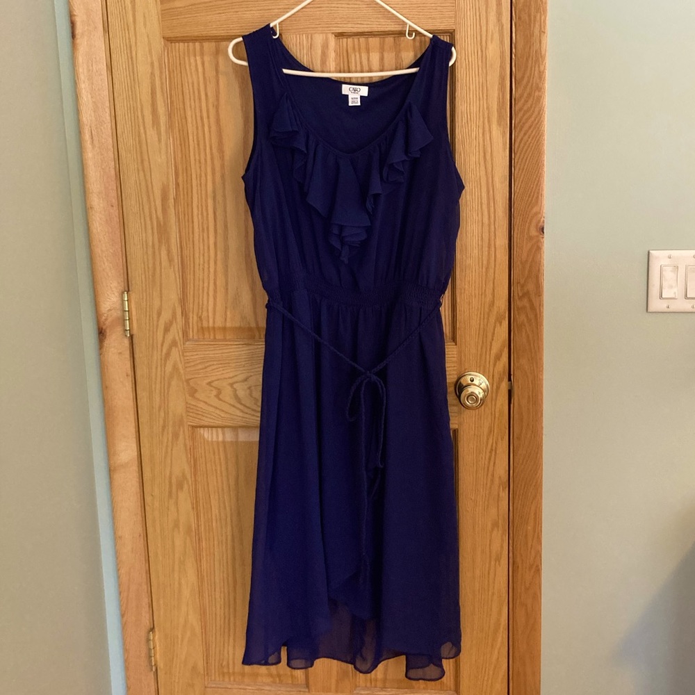 CATO Navy Blue Chiffon Dress